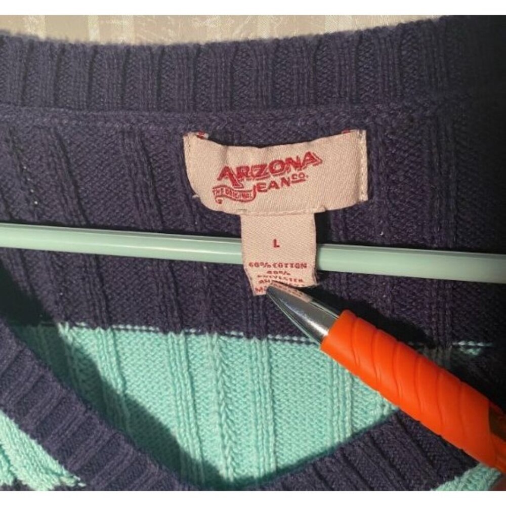Arizona Jean Company Women Green Pullover Sweater Large - Picture 6 of 9